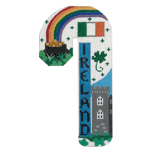 Travel Candy Cane   Ireland Painted Canvas Danji Designs 
