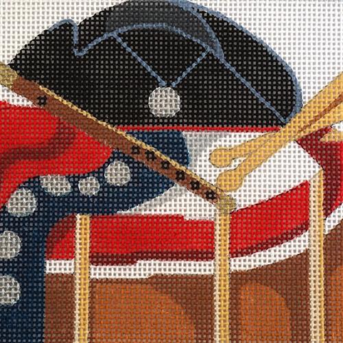 Travel Coaster   Colonial Williamsburg Painted Canvas Melissa Prince Designs  - 1