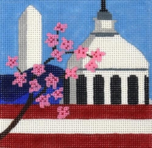 Travel Coaster   DC Painted Canvas Melissa Prince Designs  - 1