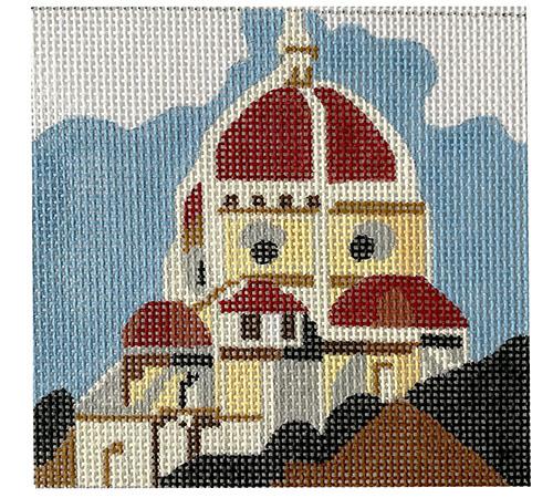 Travel Coaster   Florence Painted Canvas Melissa Prince Designs  - 1