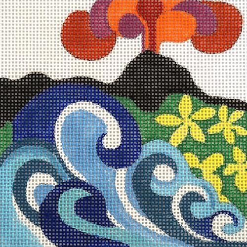 Travel Coaster   Hawaii Painted Canvas Melissa Prince Designs  - 1