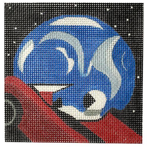 Travel Coaster   Mars via Tesla Painted Canvas Melissa Prince Designs  - 1