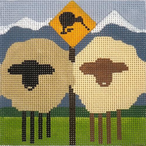 Travel Coaster   New Zealand Painted Canvas Melissa Prince Designs  - 1