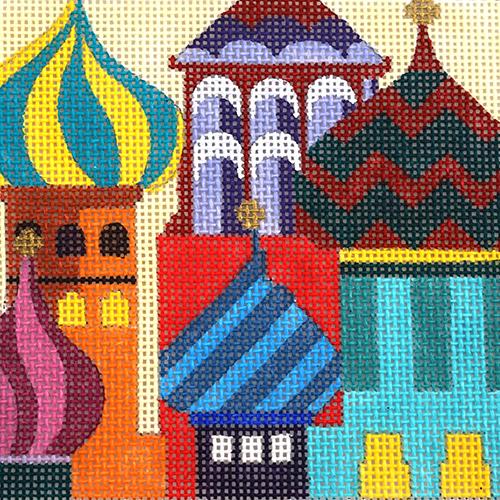 Travel Coaster   Russia Painted Canvas Melissa Prince Designs  - 1