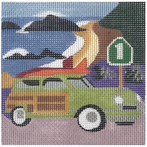 Travel Coaster   Southern California Painted Canvas Melissa Prince Designs  - 1