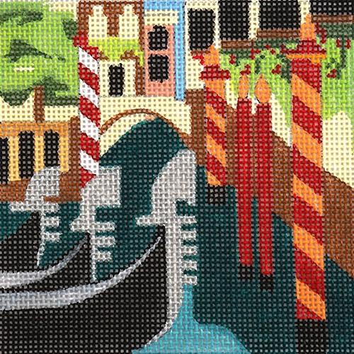 Travel Coaster   Venice Painted Canvas Melissa Prince Designs 
