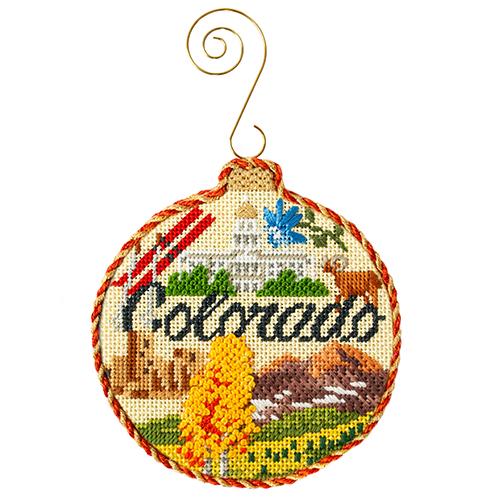 Travel Round - Colorado with Stitch Guide Painted Canvas Kirk & Bradley 