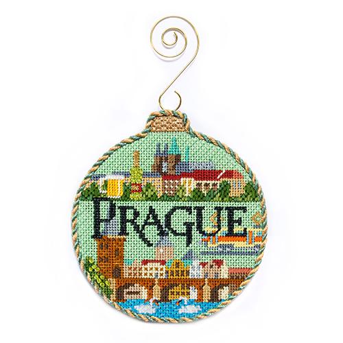 Travel Round - Prague with Stitch Guide Painted Canvas Kirk & Bradley 