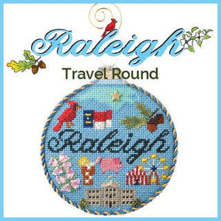 Travel Round Raleigh Needlepoint Kit Online Course Needlepoint.Com 
