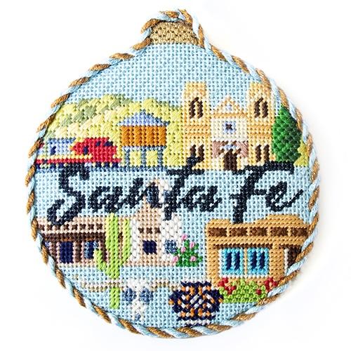 Travel Round - Santa Fe with Stitch Guide Painted Canvas Kirk & Bradley 