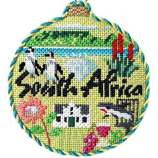 Travel Round   South Africa with Stitch Guide Painted Canvas Needlepoint.Com 

