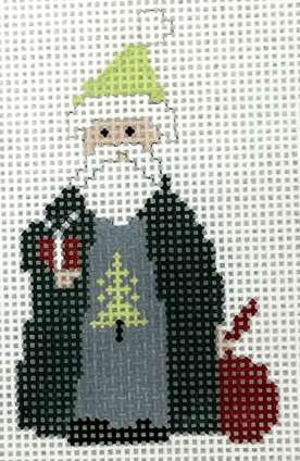 Tree Santa Painted Canvas Pippin  - 1