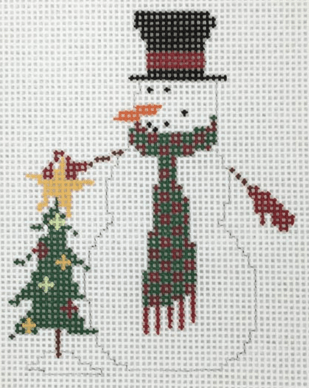 Tree Snowman Painted Canvas Pippin 