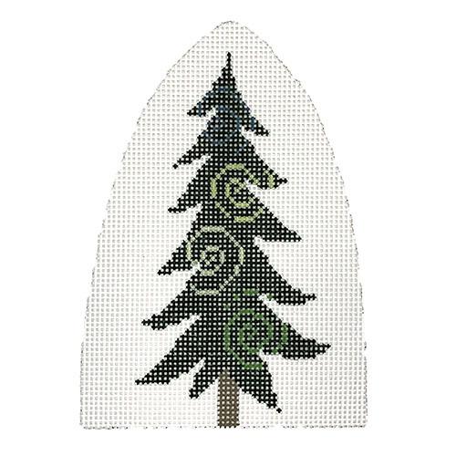 Tree Spirals Painted Canvas Pippin  - 1
