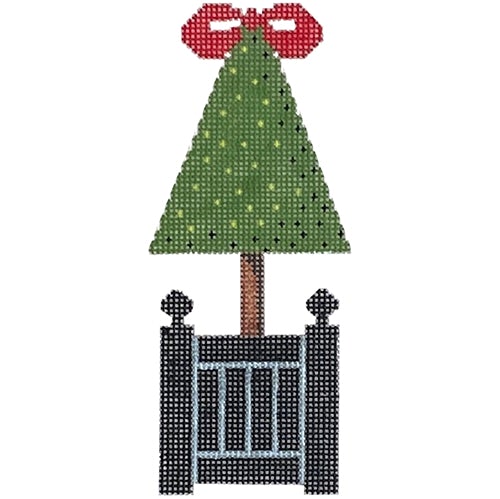 Tree Topiary Painted Canvas Rachel Donley  - 1