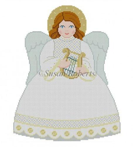 Tree Topper Angel Painted Canvas Susan Roberts Needlepoint Designs, Inc. 