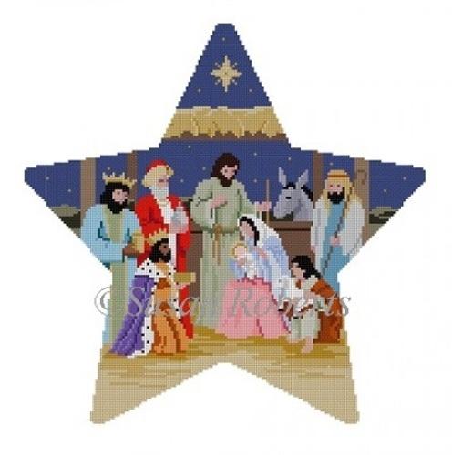 Tree Topper Nativity Painted Canvas Susan Roberts Needlepoint Designs, Inc. 