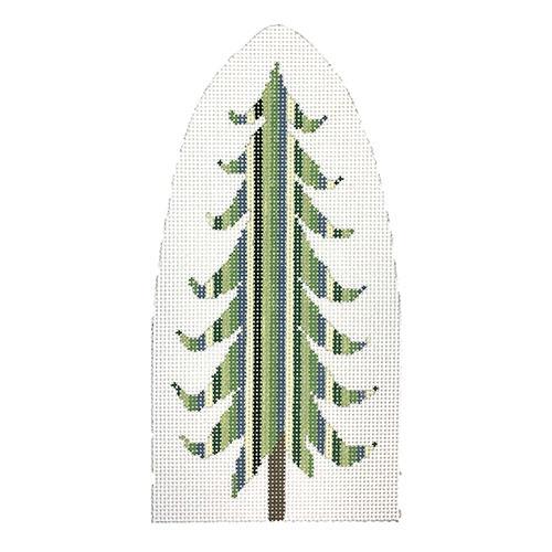 Tree Vertical Lines Painted Canvas Pippin  - 1