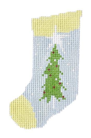 Trees Mini Sock Painted Canvas Pippin  - 1