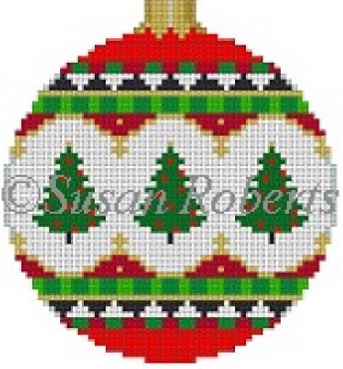 Trees Ornament Painted Canvas Susan Roberts Needlepoint Designs Inc.  - 1