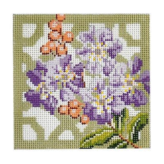 Trellis Coaster   Crepe Myrtle Painted Canvas Kirk & Bradley 
