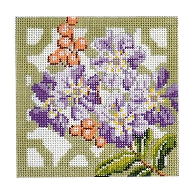 Trellis Coaster   Crepe Myrtle Painted Canvas Kirk & Bradley 
