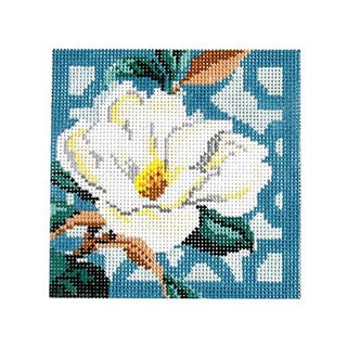 Trellis Coaster   Magnolia Painted Canvas Kirk & Bradley 
