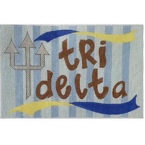 Tri Delta - Delta Delta Delta Nickname Painted Canvas KCN Designers 
