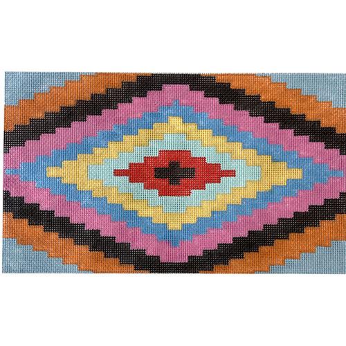 Tribal Pattern Clutch Painted Canvas Colors of Praise  - 1