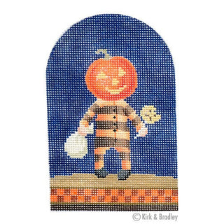 Trick or Treater   Pumpkin Painted Canvas Kirk & Bradley 
