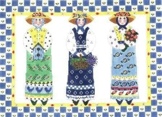 Trio Garden Ladies Painted Canvas Cooper Oaks Design 
