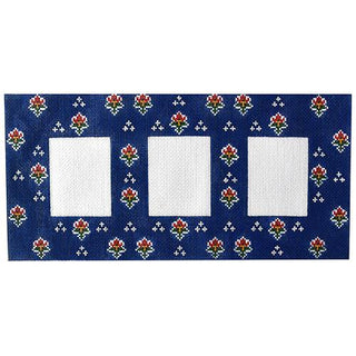 Triple Frame (Blue) Painted Canvas Cooper Oaks Design 
