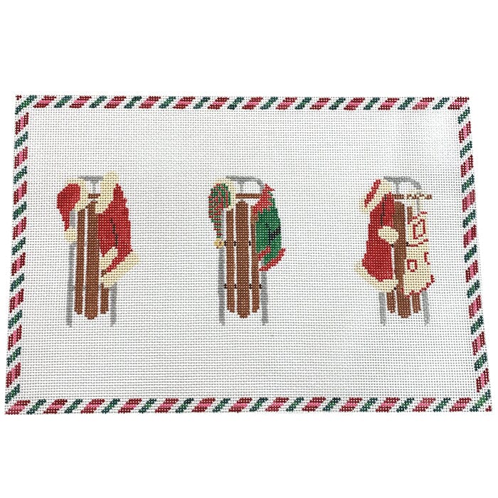 Triple Sled Pillow Painted Canvas Anne Fisher Needlepoint LLC  - 1