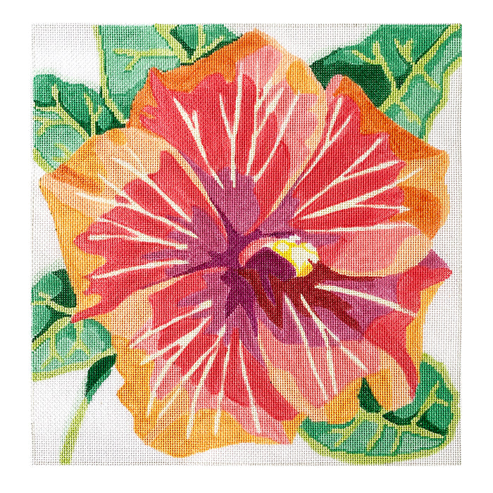 Tropical Hibiscus Painted Canvas Jean Smith  - 1