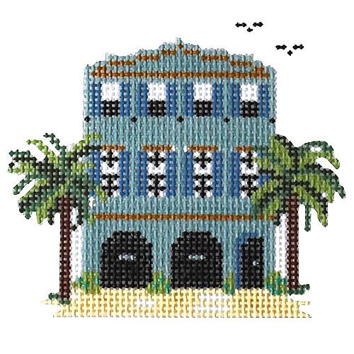 Tropical House Painted Canvas Silver Needle  - 1