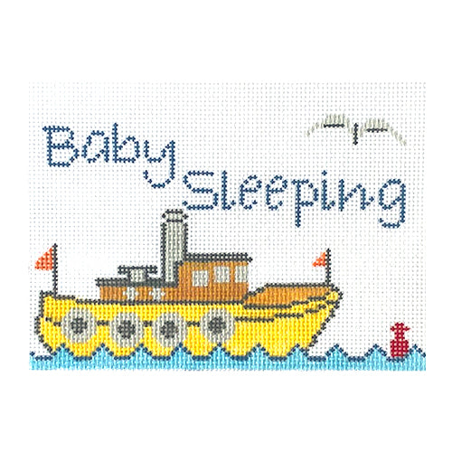 Tug Boat Baby Sleeping Painted Canvas J. Child Designs 