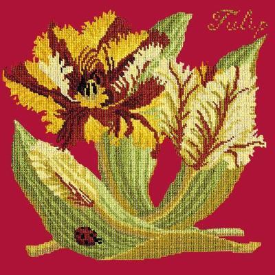 Tulip Needlepoint Kit Kits Elizabeth Bradley Design Bright Red 

