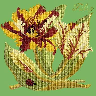 Tulip Needlepoint Kit Kits Elizabeth Bradley Design Grass Green 
