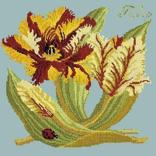 Tulip Needlepoint Kit Kits Elizabeth Bradley Design Pale Blue 
