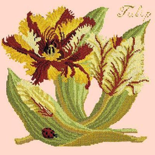 Tulip Needlepoint Kit Kits Elizabeth Bradley Design Salmon Pink 
