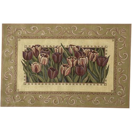 Tulips #18 Pillow Painted Canvas Susan Roberts Needlepoint Designs Inc. 