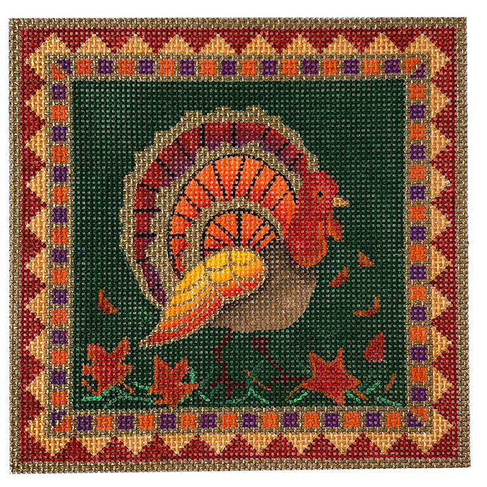 Turkey Square Painted Canvas Vallerie Needlepoint Gallery 