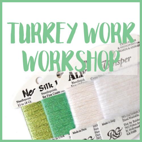 Turkey Work Technique Class Online Course Needlepoint.Com 