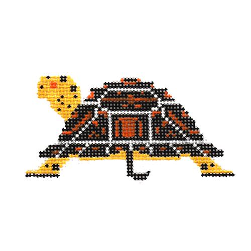 Turtle Outside Ornament Painted Canvas Charley Harper 
