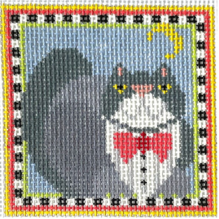 Tuxedo Dan Mini Painted Canvas NeedleDeeva  - 1