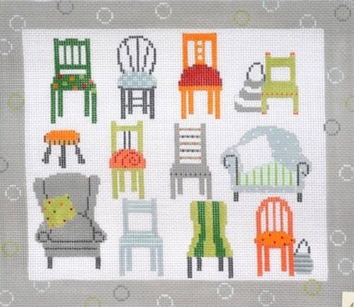 Twelve Chairs Painted Canvas Pippin 