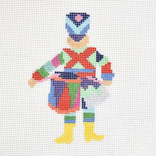 Twelve Drummers Drumming Painted Canvas The Plum Stitchery  - 1