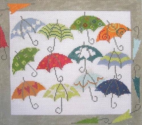 Twelve Umbrellas Painted Canvas Pippin  - 1