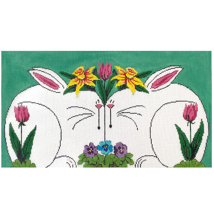 Two Bunnies (PM) Painted Canvas Patti Mann  - 1