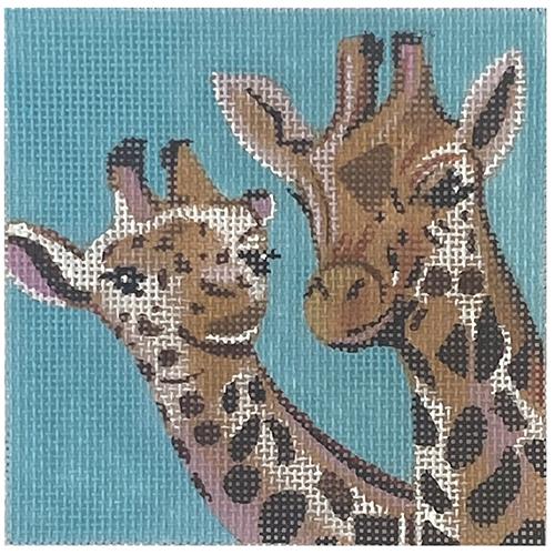 Two Giraffes Painted Canvas Colors of Praise 